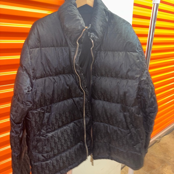 Dior Oblique Down Jacket Navy Blue Technical Jacquard - Picture 2 of 6